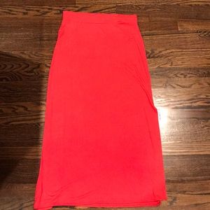 Limited coral maxi skirt